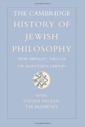 book The Cambridge History of Jewish Philosophy, Volume 1