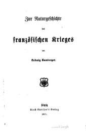 book Zur Naturgeschichte des französischen Krieges