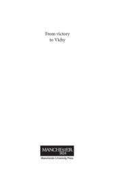 book From Victory to Vichy: Veterans in Interwar France