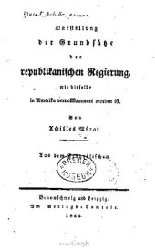 book Darstellung der Grundsätze der republikanischen Regierung, wie dieselber in Amerika vervollkommnet worden ist