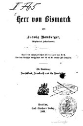 book Herr von Bismarck; als Einleitung : Deutschland, Frankreich und die Revolution