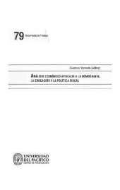 book Análisis económico aplicado a la demografía, la educación y la política fiscal