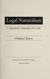 book Legal Naturalism: A Marxist Theory of Law