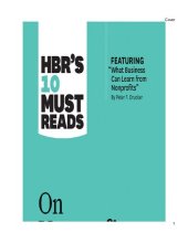 book HBR's 10 Must Reads on Nonprofits and the Social Sectors (featuring "What Business Can Learn from Nonprofits" by Peter F. Drucker)