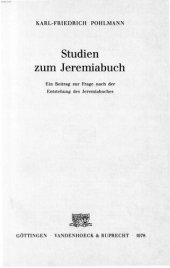 book Studien zum Jeremiabuch: e. Beitr. zur Frage nach d. Entstehung d. Jeremiabuches