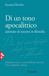 book Di un tono apocalittico adottato di recente in filosofia