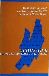 book Heidegger from Metaphysics to Thought