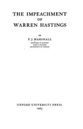 book The Impeachment of Warren Hastings