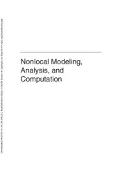 book Nonlocal Modeling, Analysis, and Computation