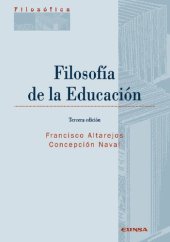 book Filosofía de la educación