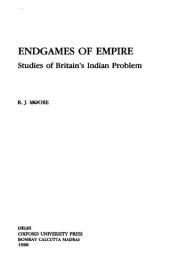 book Endgames of Empire: Studies of Britain's Indian Problem