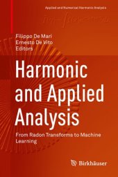 book Harmonic and Applied Analysis: From Radon Transforms to Machine Learning