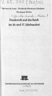 book Frankreich und das Reich im 16. und 17. Jahrhundert