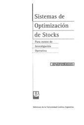 book Sistemas de Optimizacion de Stocks (Spanish Edition)