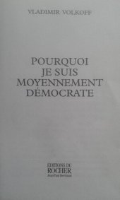 book Pourquoi je suis moyennement démocrate