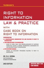 book Right to Information Law & Practice with Case Book on Right to Information