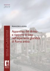 book Apparenza del diritto e rapporti di fatto nell'esperienza giuridica di Roma antica