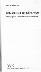 book Schlachtfeld der Diktatoren : Osteuropa im Schatten von Hitler und Stalin