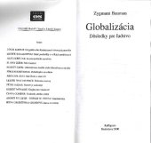 book Globalizácia: dôsledky pre ľudstvo