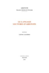 book Le langage. Lectures d’Aristote