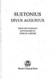 book Suetonius: Divus Augustus (Edited with Introduction and Commentary)