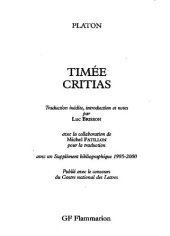 book Timée; Critias