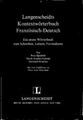 book Langenscheidts Kontextwörterbuch Französisch-Deutsch - Ein neues Wörterbuch zum Schreiben, Lernen, Formulieren