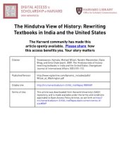 book The Hindutva View of History - Rewriting Textbooks in India and the United States