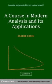 book A course in modern analysis and its applications