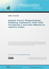 book Joaquín García Monge/Samuel Glusberg. Epistolario 1920-1958. Circulación y mercado editorial en América Latina