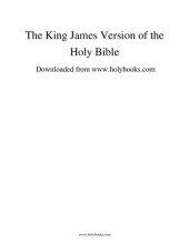 book The King James Version of the Holy Bible