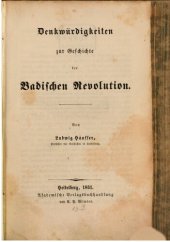 book Denkwürdigkeiten zur Geschichte der Badischen Revolution