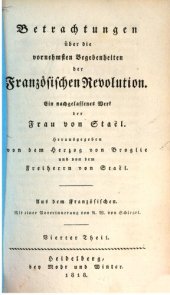 book Betrachtungen über die vornehmsten Begebenheiten der Französischen Revolution. Ein nachgelassenes Werk