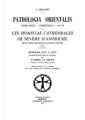 book Patrologia orientalis. Fasc. 4, No. 170 : Les Homiliae cathedrales de Sévère d'Antioche : Homélies XXVI à XXXI