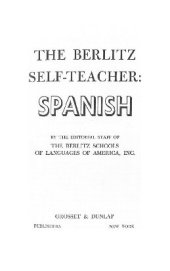 book Berlitz Self Teacher Spanish