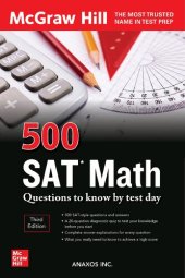 book 500 SAT MATH QUESTIONS TO KNOW BY TEST DAY.