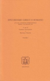 book Epicureismo greco e romano. Atti del Congresso internazionale (Napoli, 19-26 maggio 1993)