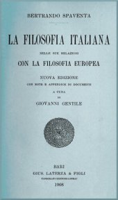 book La filosofia italiana nelle sue relazioni con la filosofia europea