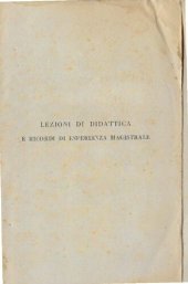 book Lezioni di didattica. E ricordi di esperienza magistrale