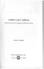 book Amilcar Cabral: Revolutionary Leadership and People's War