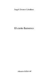 book El cante flamenco