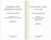 book Vermischte Bemerkungen = Culture and Value