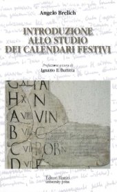 book Introduzione allo studio dei calendari festivi