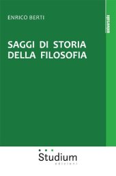 book Saggi di storia della filosofia