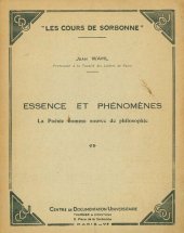 book Essence et phenomenes : la Poesie comme source de philosophie