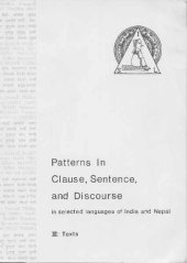 book Patterns in clause, sentence, and discourse in selected languages of India and Nepal