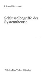 book Schlüsselbegriffe der Systemtheorie