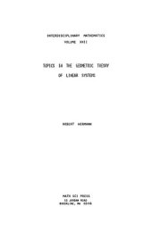 book Topics in the geometric theory of linear systems