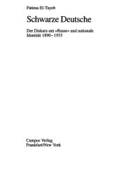 book Schwarze Deutsche. Der Diskurs um »Rasse« und nationale Identität 1890-1933