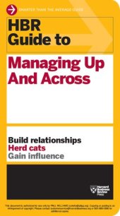 book HBR Guide to Managing Up and Across